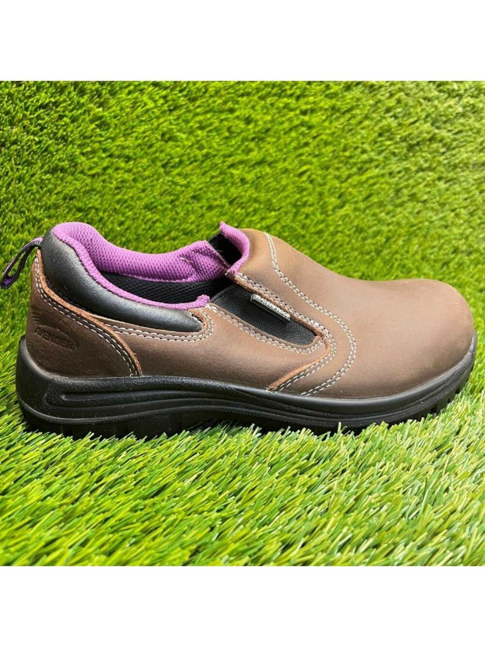 Avenger Foreman Womens Size 8D Brown Leather Composite Toe Safety Work Shoes